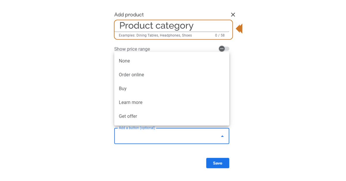 add products category in Google My Business Listing