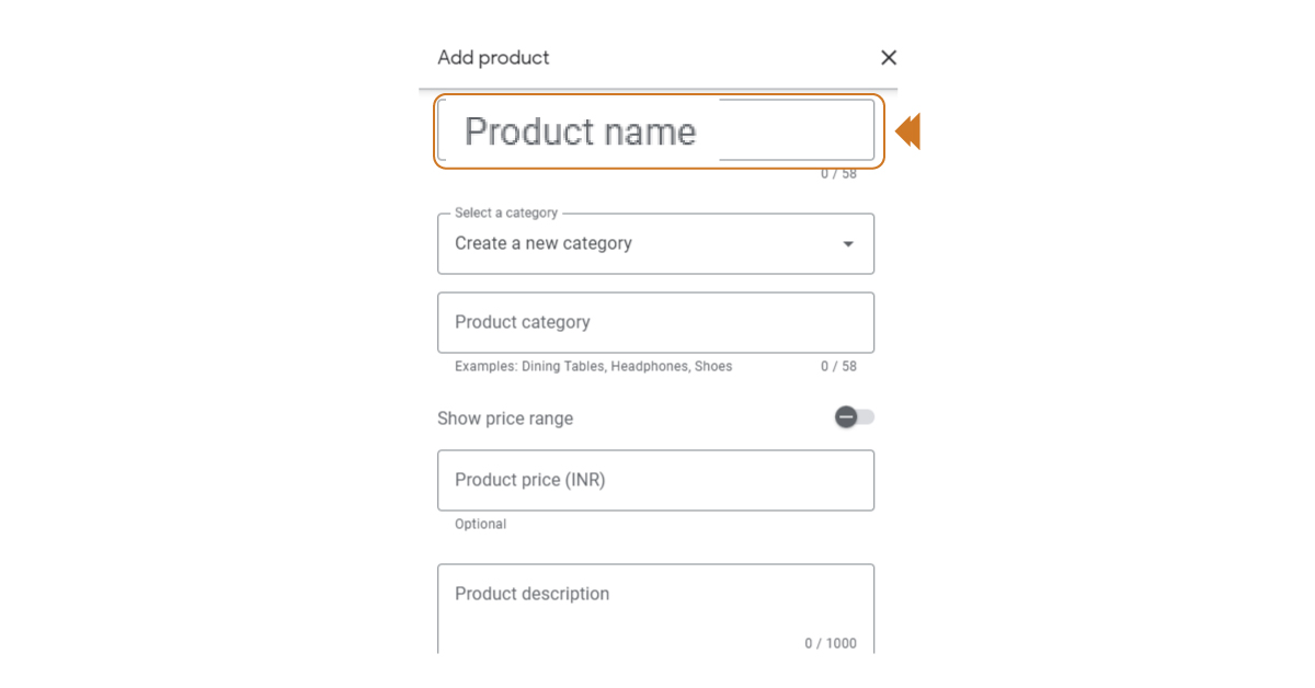 add products name in Google My Business Listing