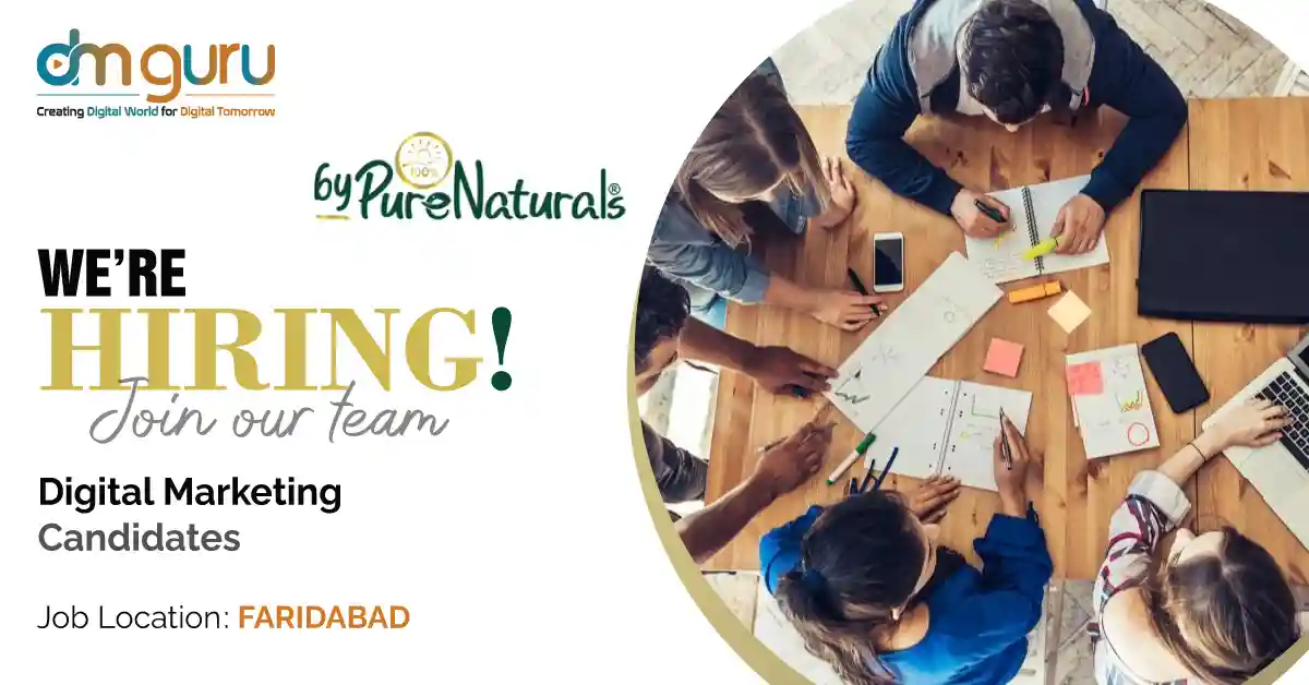 Job Opportunity For Digital Marketing Candidates At Pure Natural Products in Faridabad