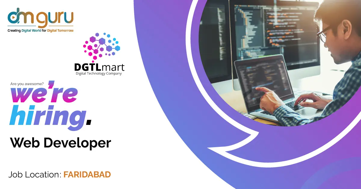  Web Developer Jobs at DGTL Mart Faridabad