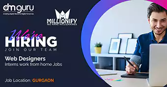 Freshers and Interns Web Designers jobs at Millionify