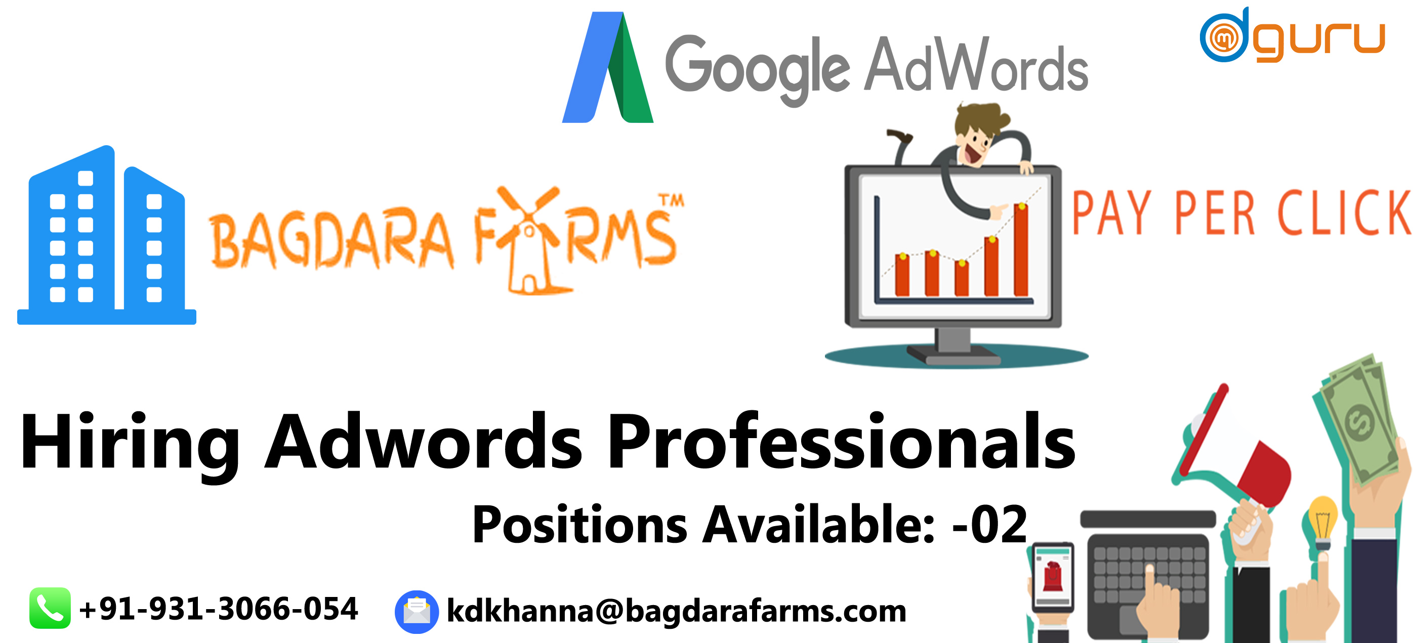 Digital Marketing Expert Vacancy in Bagdara Farms, New Delhi - India