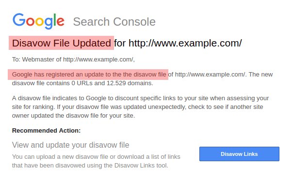 remove toxic links to a site