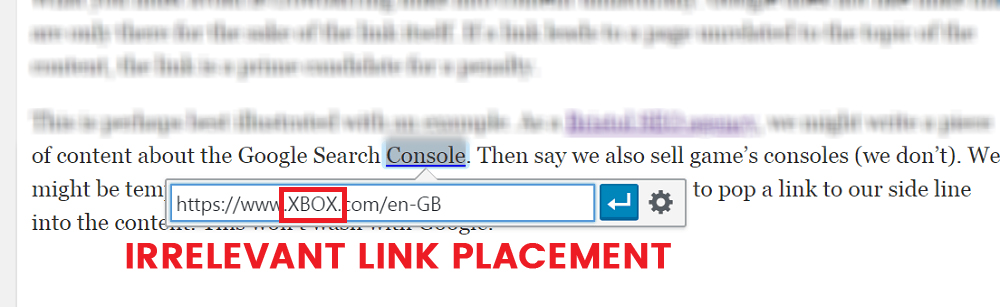 Irrelevant Backlinks