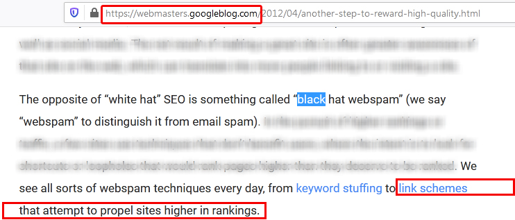 Google Blog about Web Spam