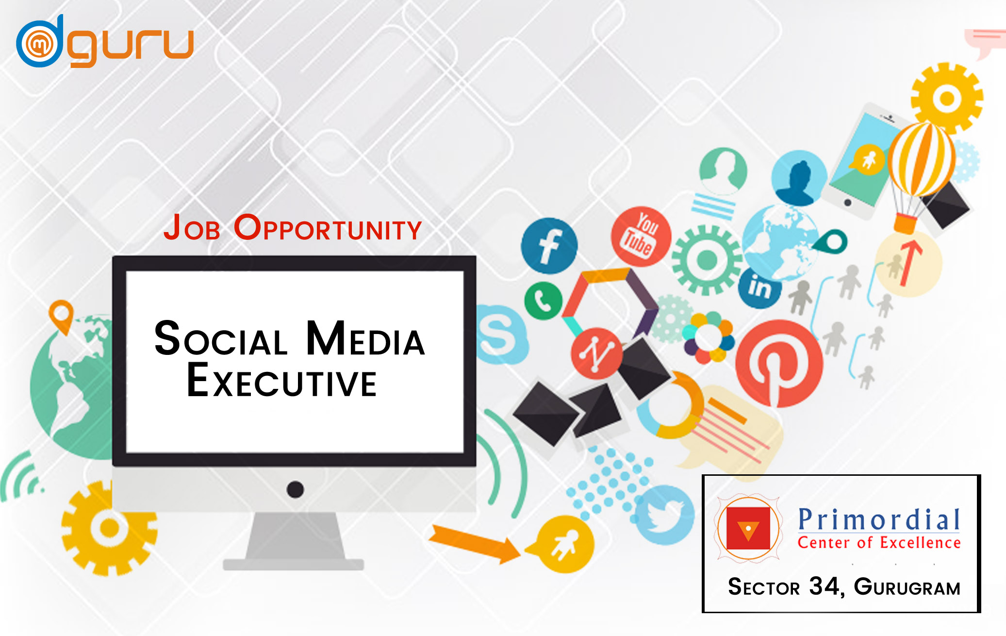 Social Media Executive at Primordial Centre of Excellence Gurgaon, India
