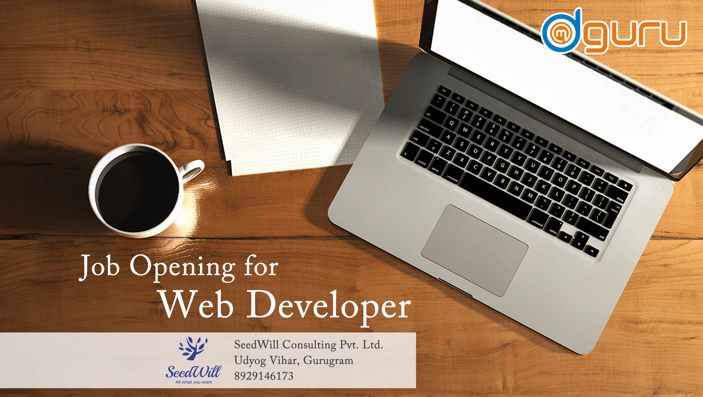 Web Developer Job at SeedWill Consulting PVT. LTD. Gurgaon, India